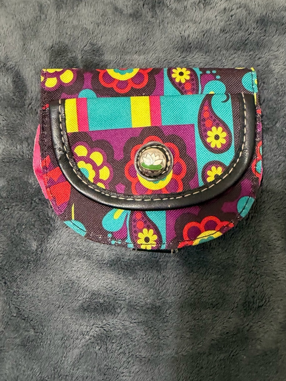 Lily Bloom Multicolor Floral Mini Wallet / Coin & ID Pouch